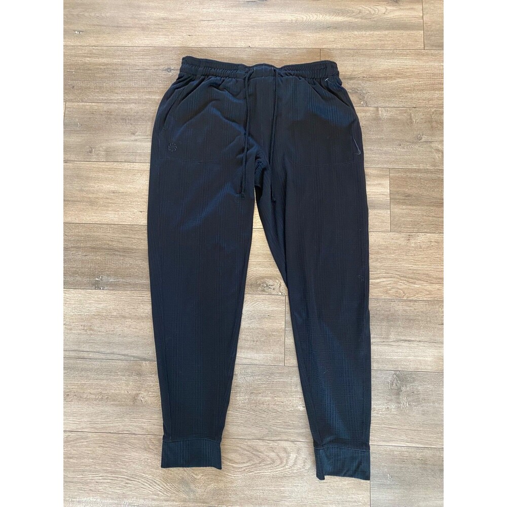 Nike Yoga Training Dri Fit Mens L Woven Drawstring Jogger Pants FB7782-010 Black